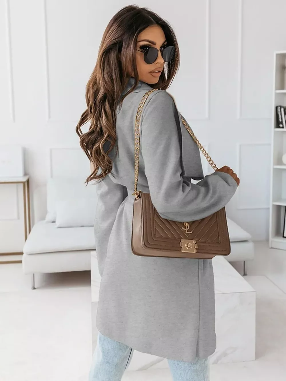 Tie Waist Long Sleeve Outerwear, image 8