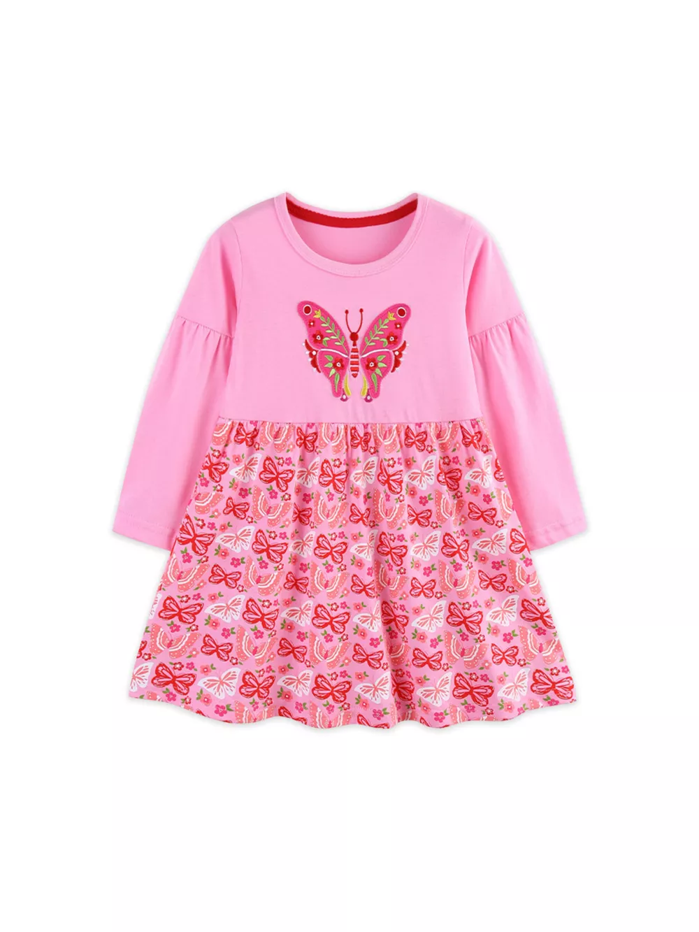 Children's Butterfly Long Sleeve Casual Dress, image 2