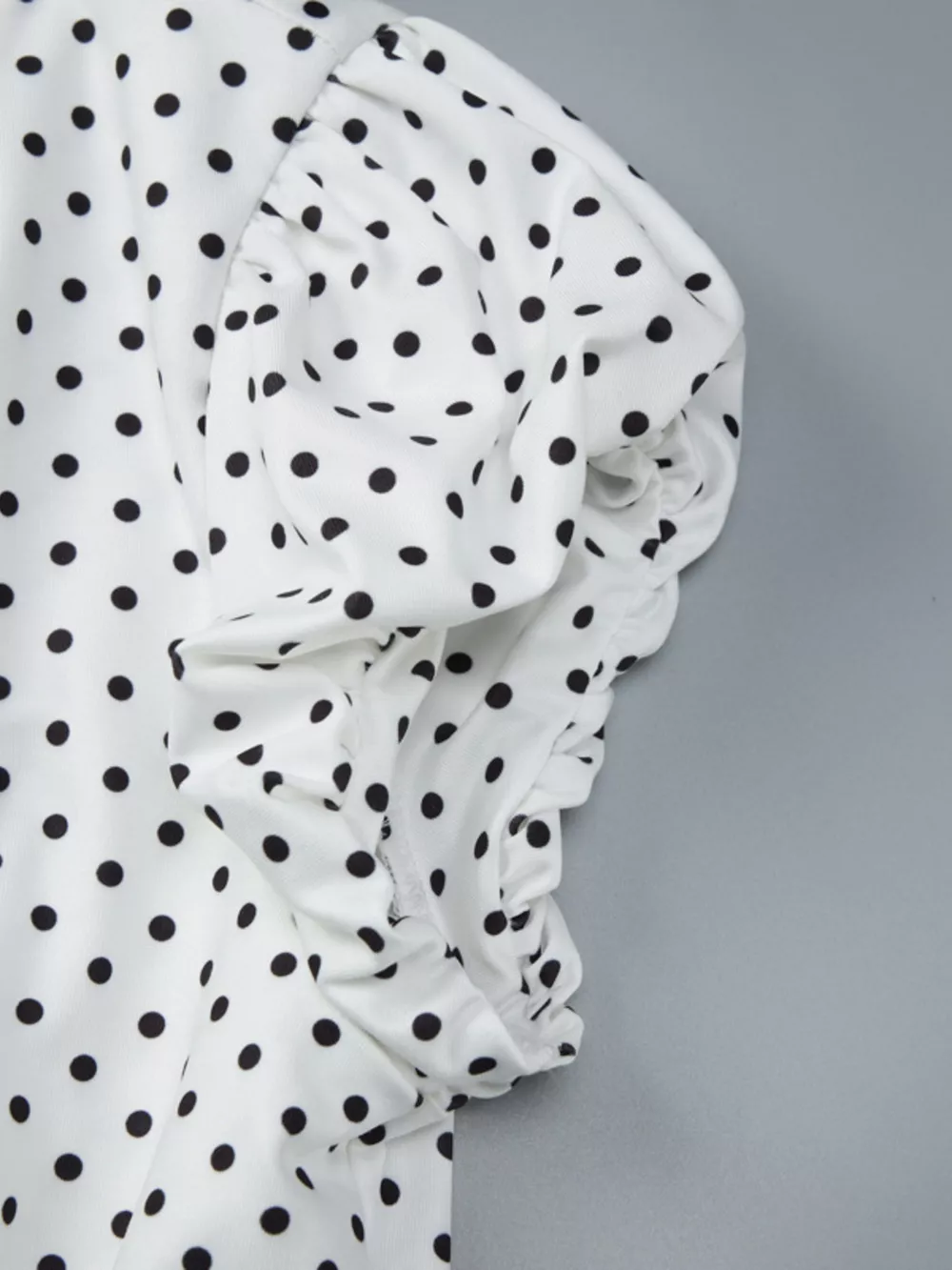 Polka Dot Ruched V-Neck Top, image 15