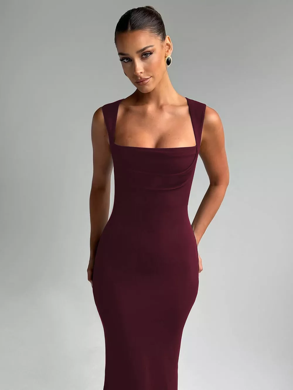 Square Neck Sleeveless Maxi Dress, image 17