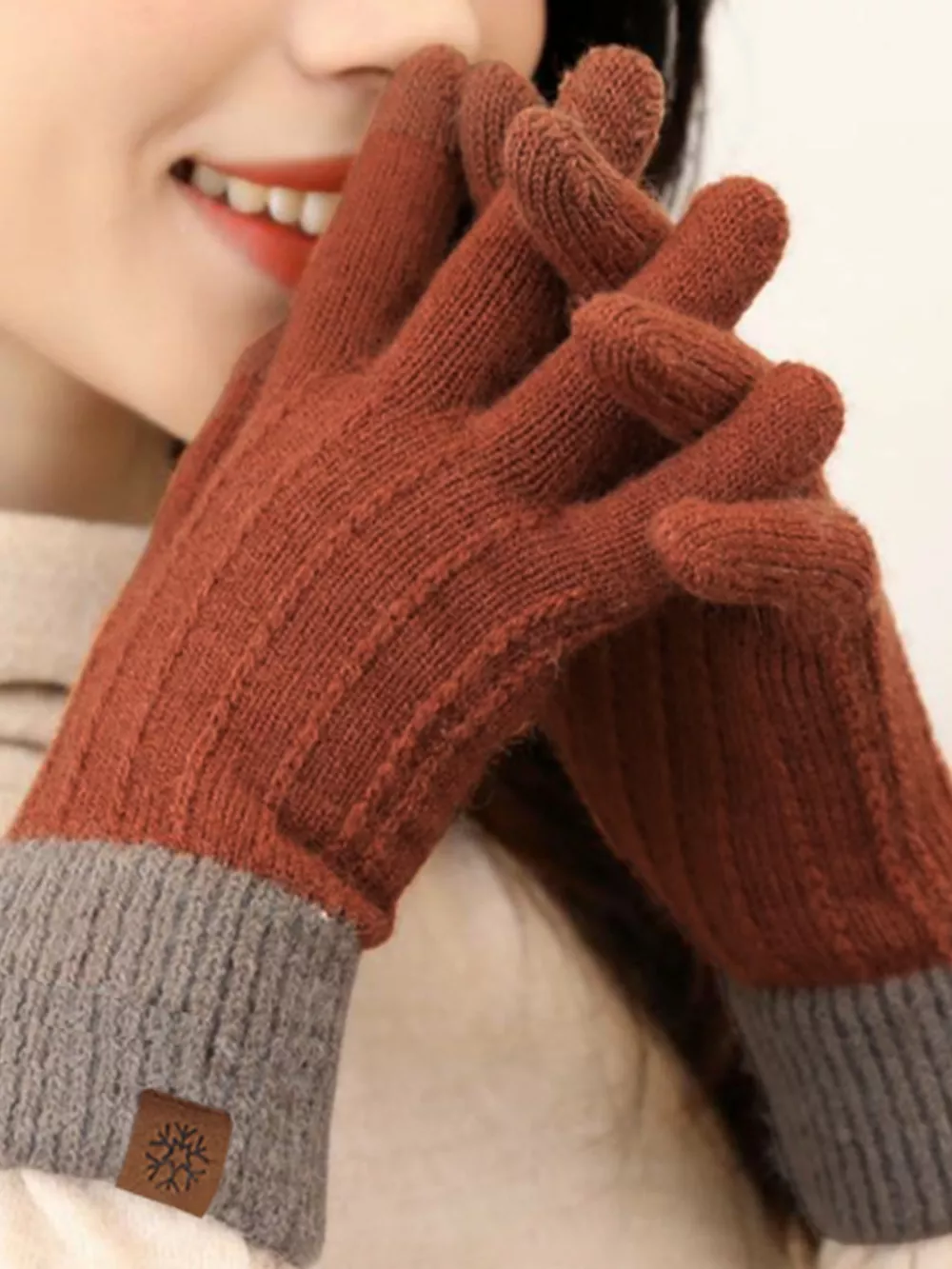 Warm Knitted Touchscreen Gloves, image 2