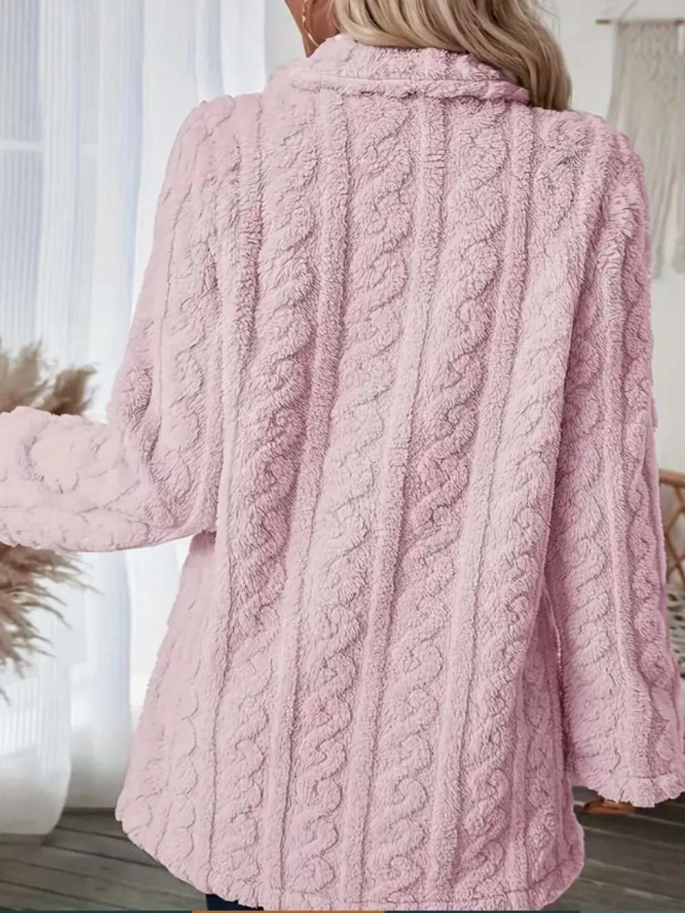 Cozy Faux Shearling Double-Breasted Outerwear, image 22