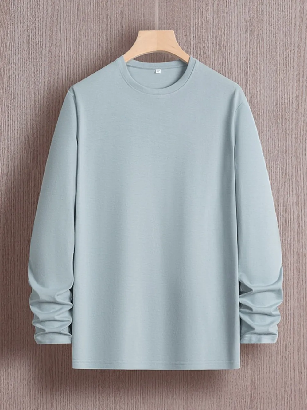 Men's Plus Size Round Neck Long Sleeve T-Shirt, image 11