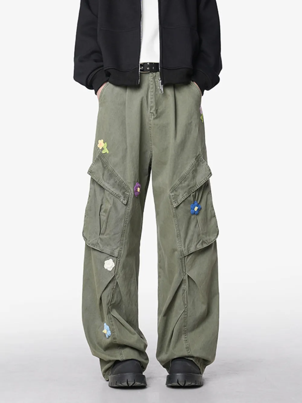 Men's Flower Wide Leg Pants, image 8
