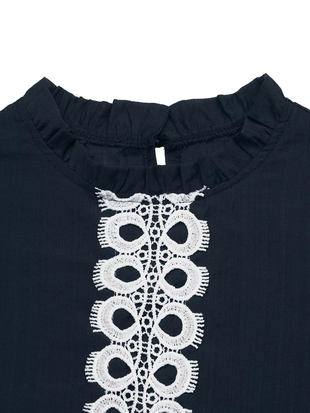 Lace Trim Long Sleeves Blouse, image 8