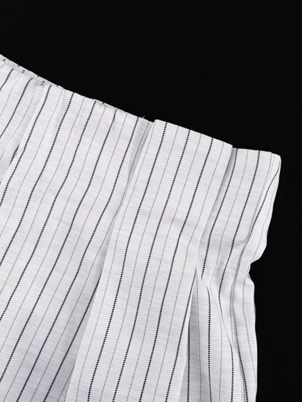 Pinstripe Cropped Blazer and Pleated Shorts Set, image 14