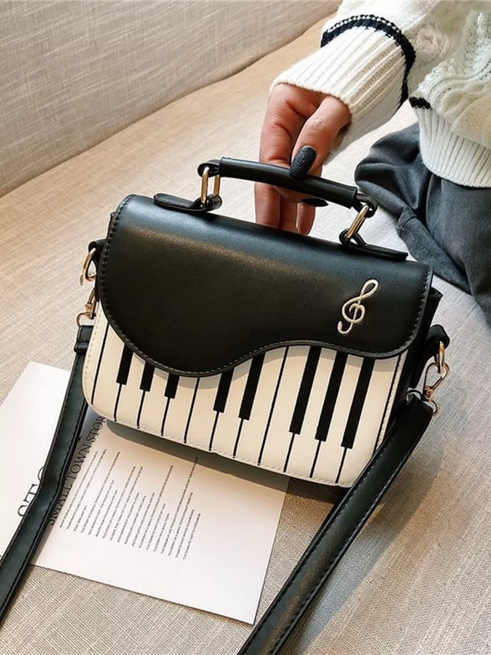 Piano Keys Crossbody Bag, image 4