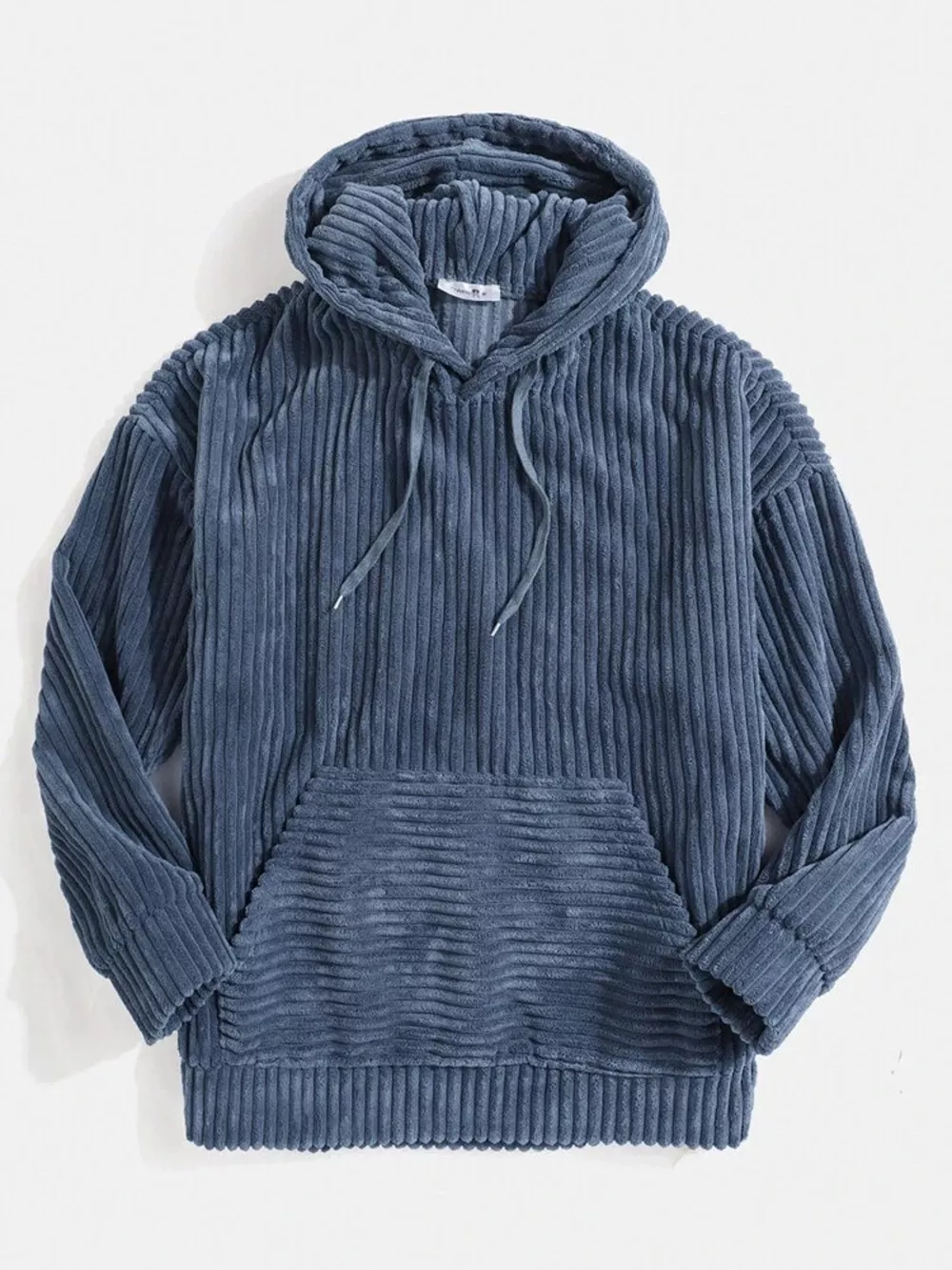 Men's Full Size Casual Corduroy Hoodie Plus Size, image 4