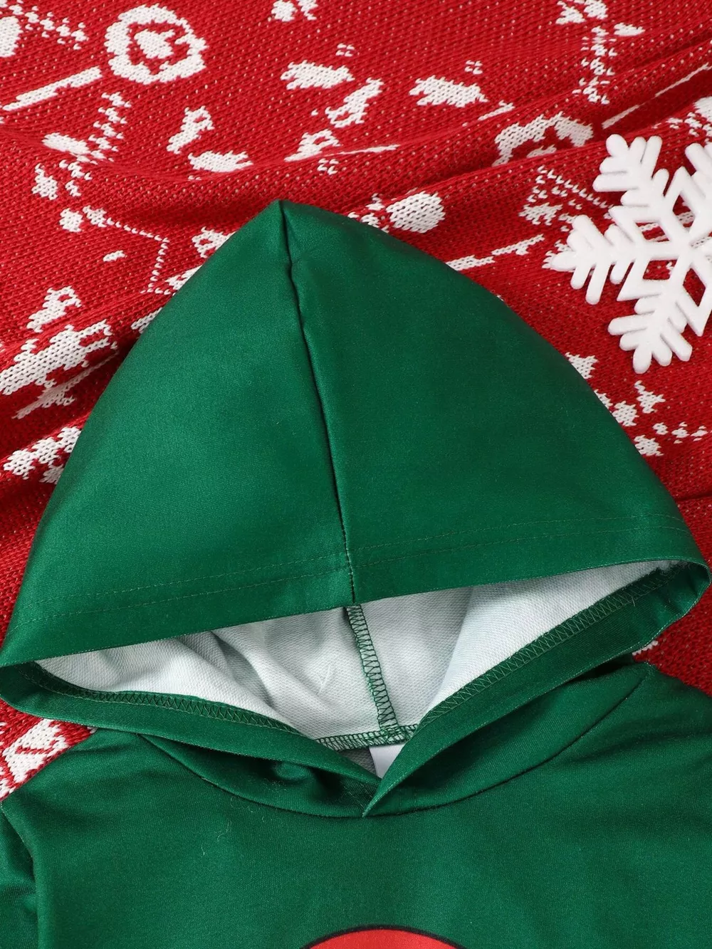 Children's Christmas Santa Claus Graphic Hooded Sweatshirt and Pants Set, image 2