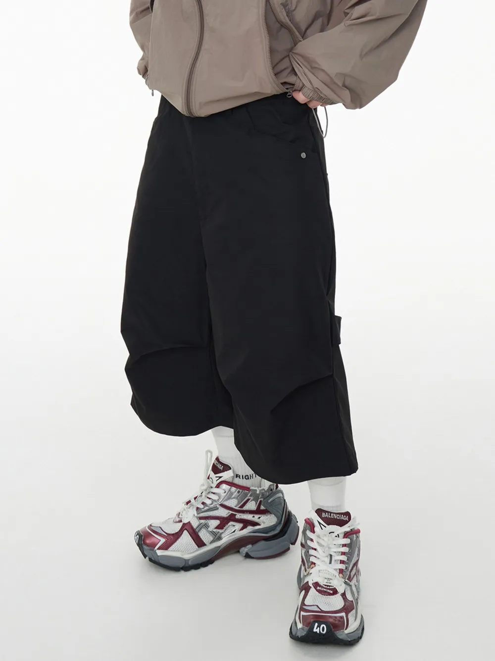 Men's Wide Leg Cargo Shorts, image 4