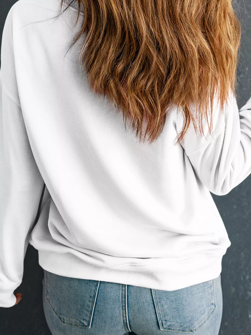 Christmas Tree Ribbon Bow Printed Drop Shoulder Sweatshirt, image 2