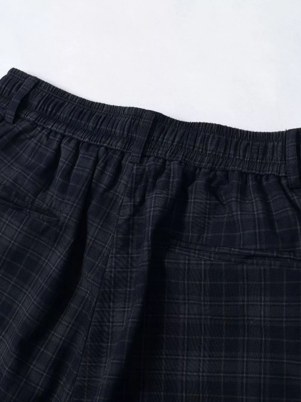Men's Plaid Wide-Leg Drawstring Shorts, image 4