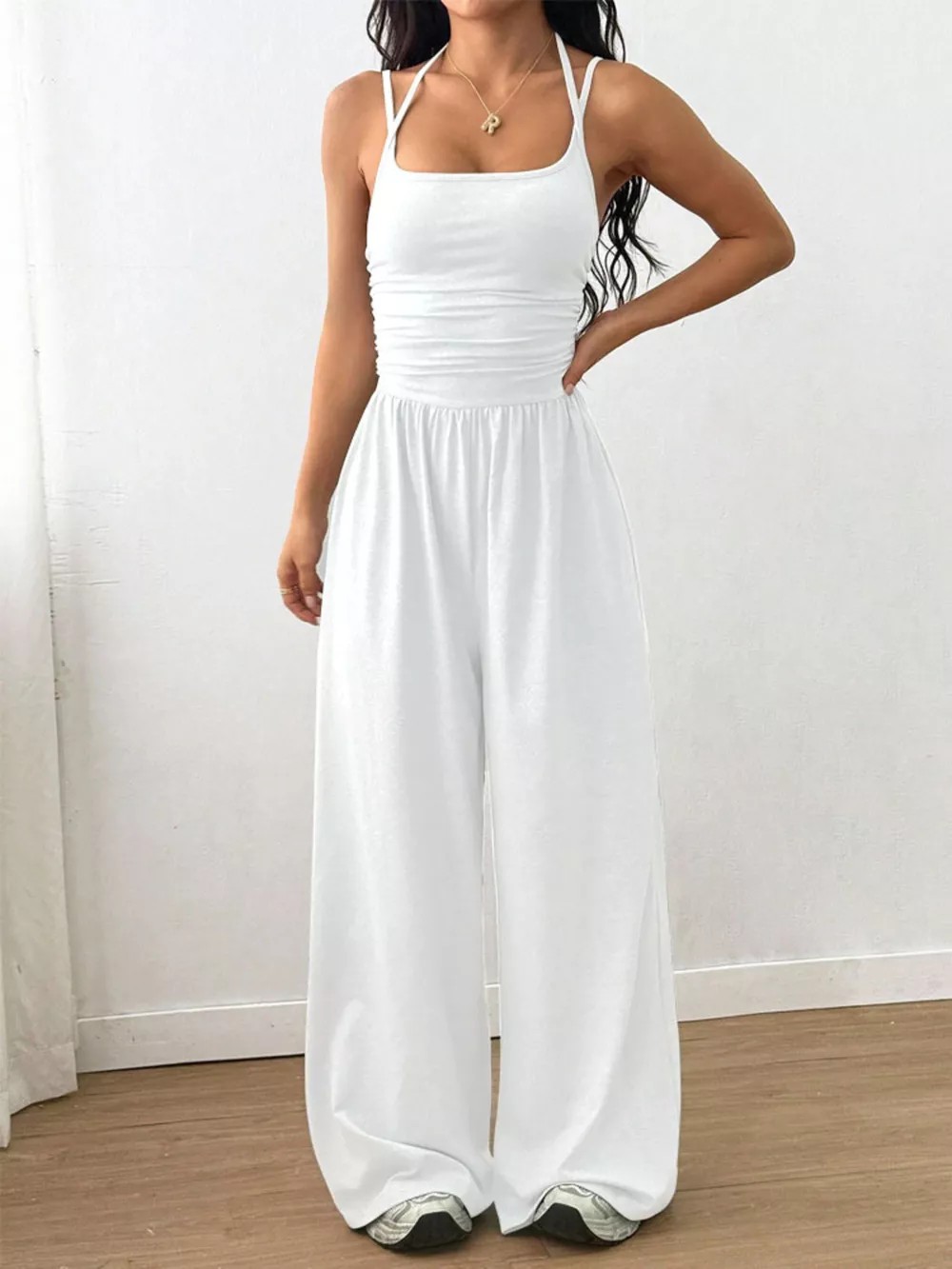 Spaghetti Strap Wide-Leg Jumpsuit, image 23