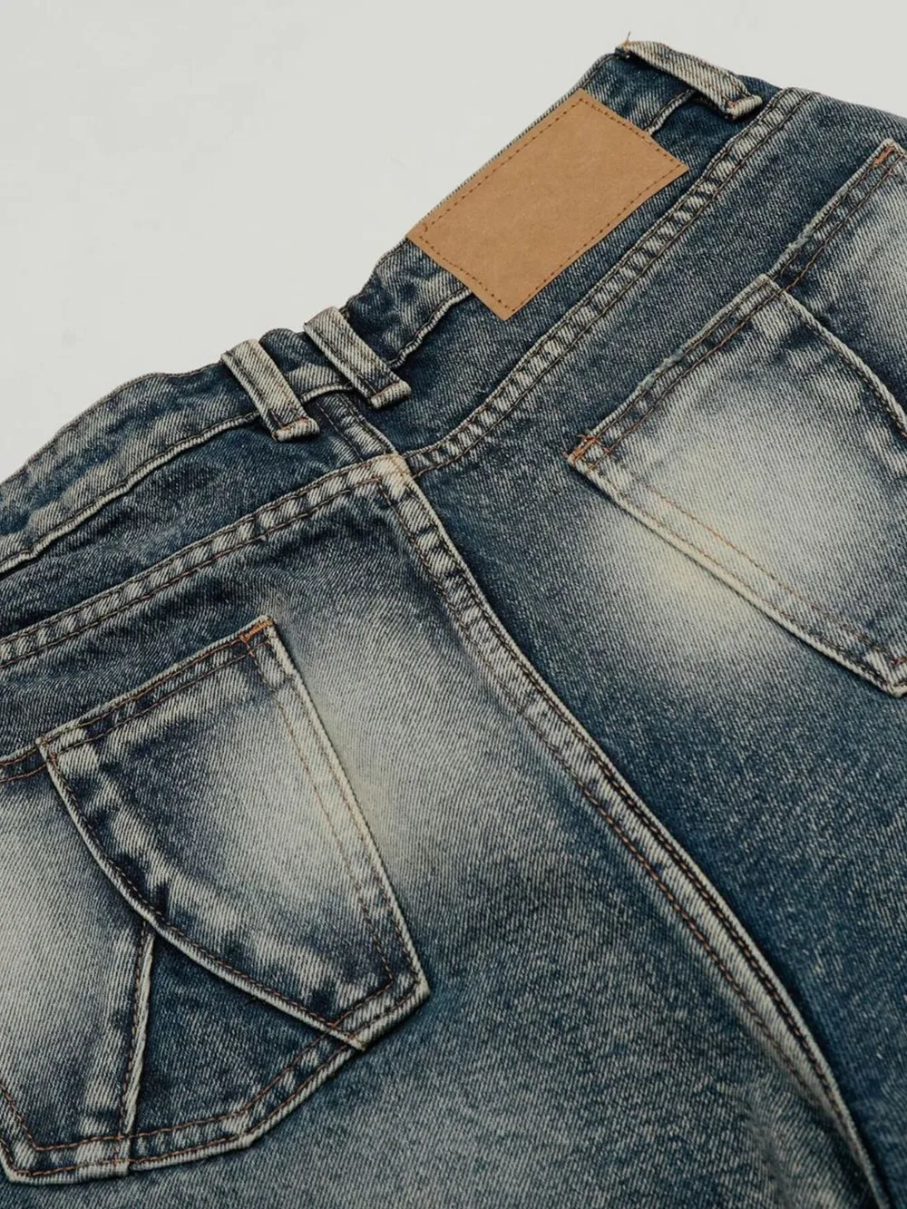 Men's Acid Wash Denim Shorts, image 6