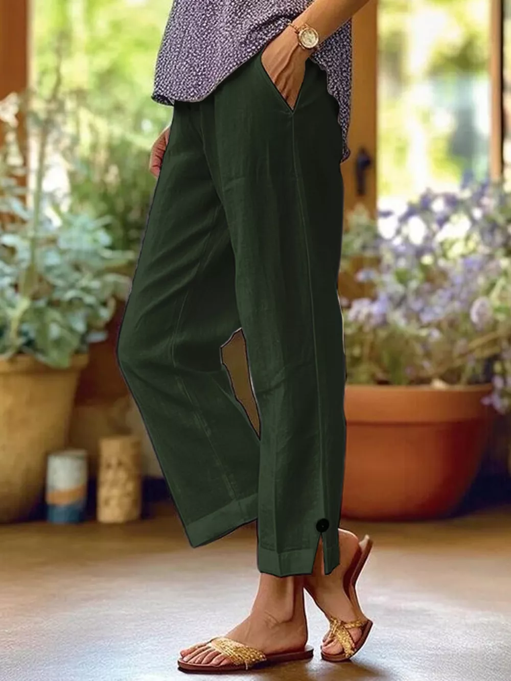 Full Size Casual Wide-Leg Pants Plus Size, image 9