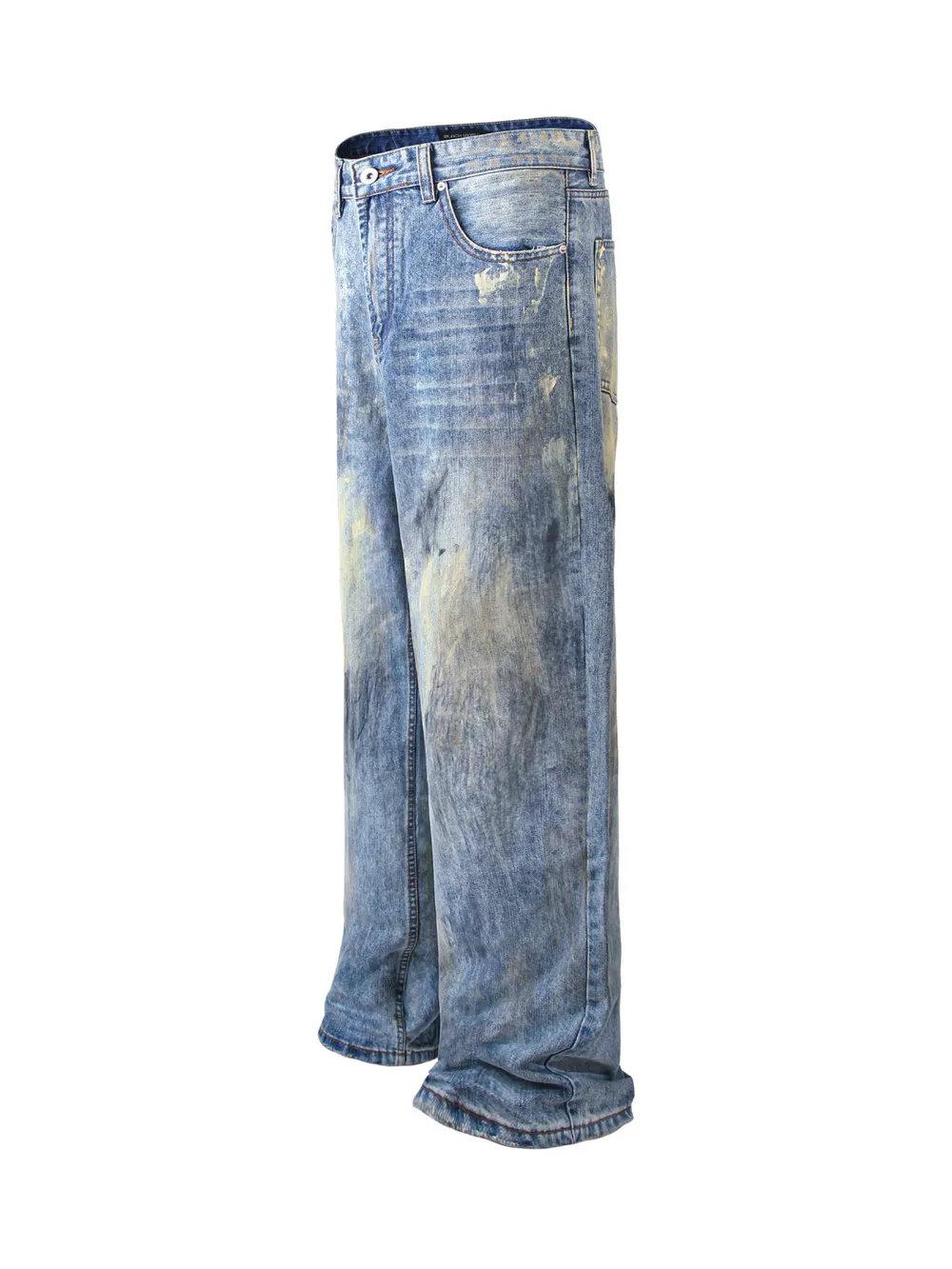 Men's Washed Wide-Leg Baggy Jeans, image 3