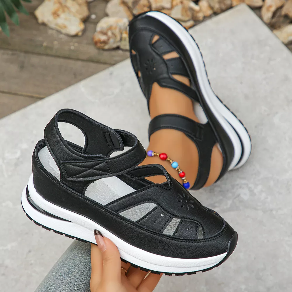 Cutout Wedge Sandals, image 10