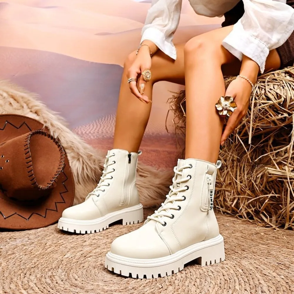 Lace-Up Platform Boots, image 11