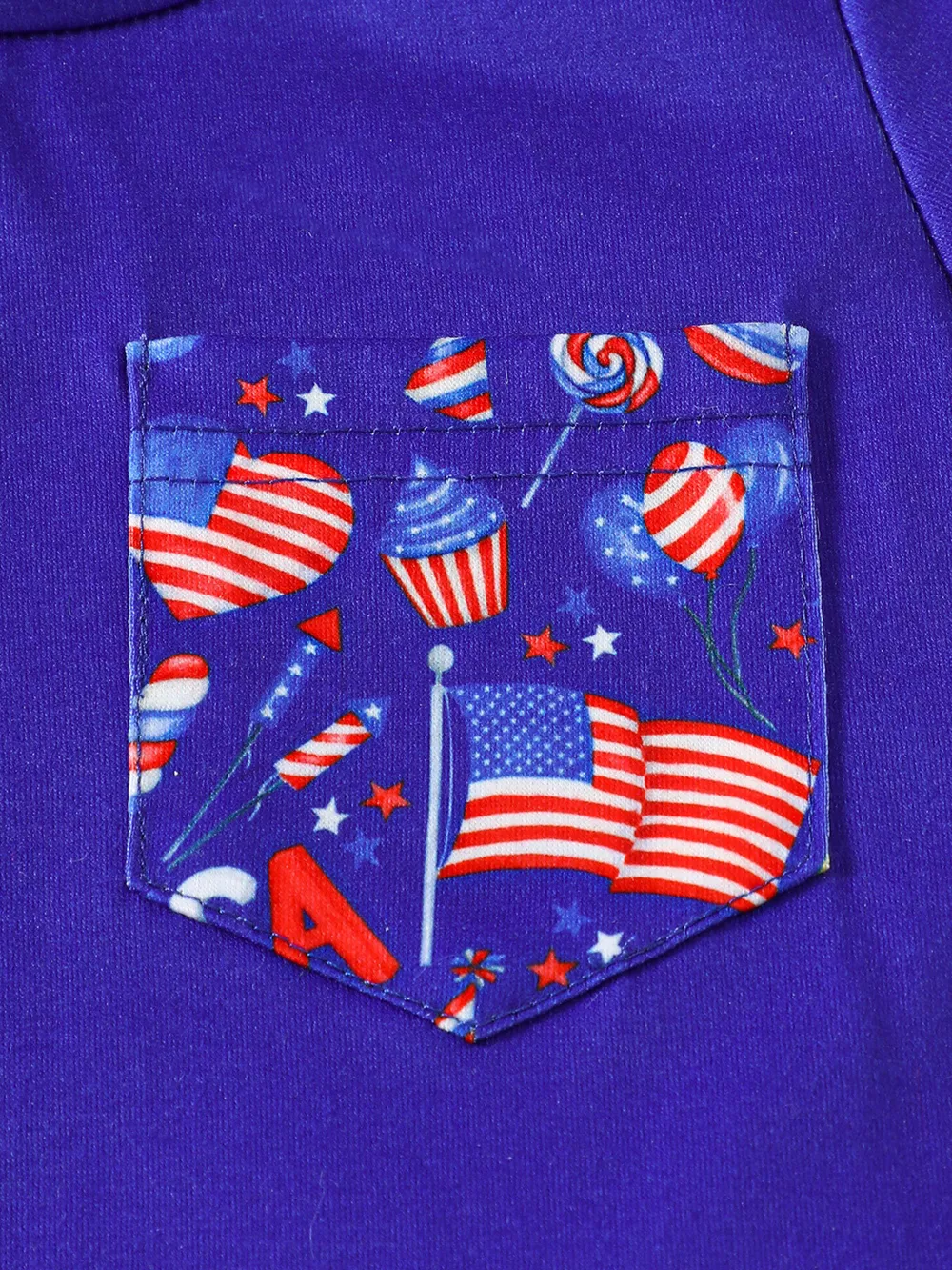 Children's Patriotic USA Flag Print Tee and Shorts Set, image 3