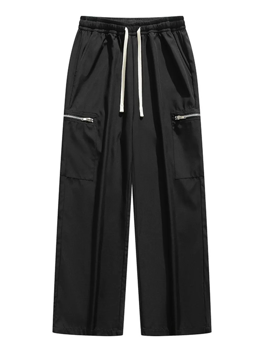 Men's Plus Size Pocketed Wide Leg Pants