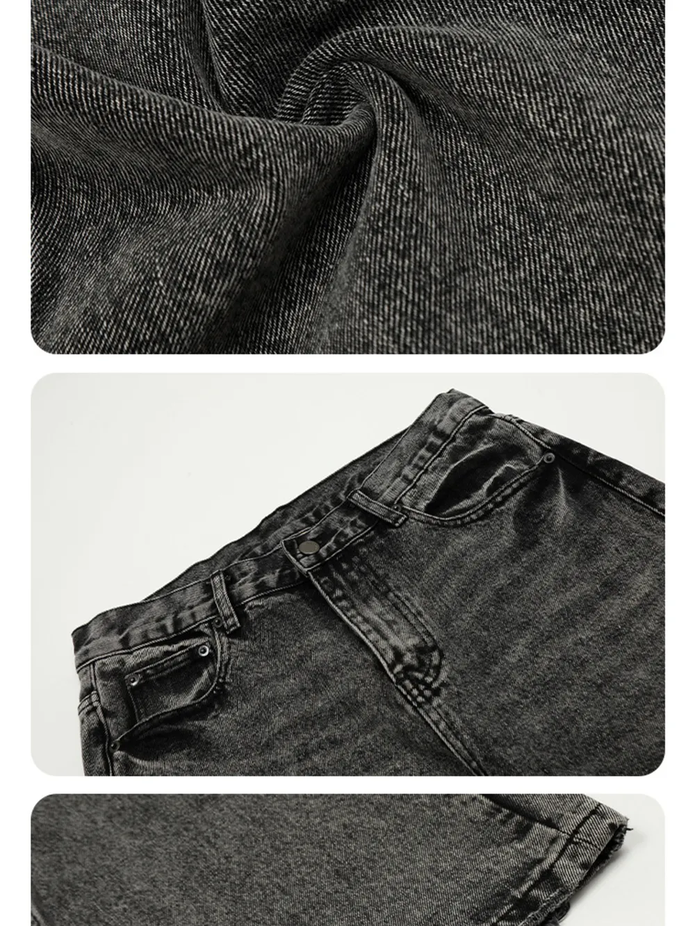 Men's Vintage Washed Wide Leg Jeans, image 7