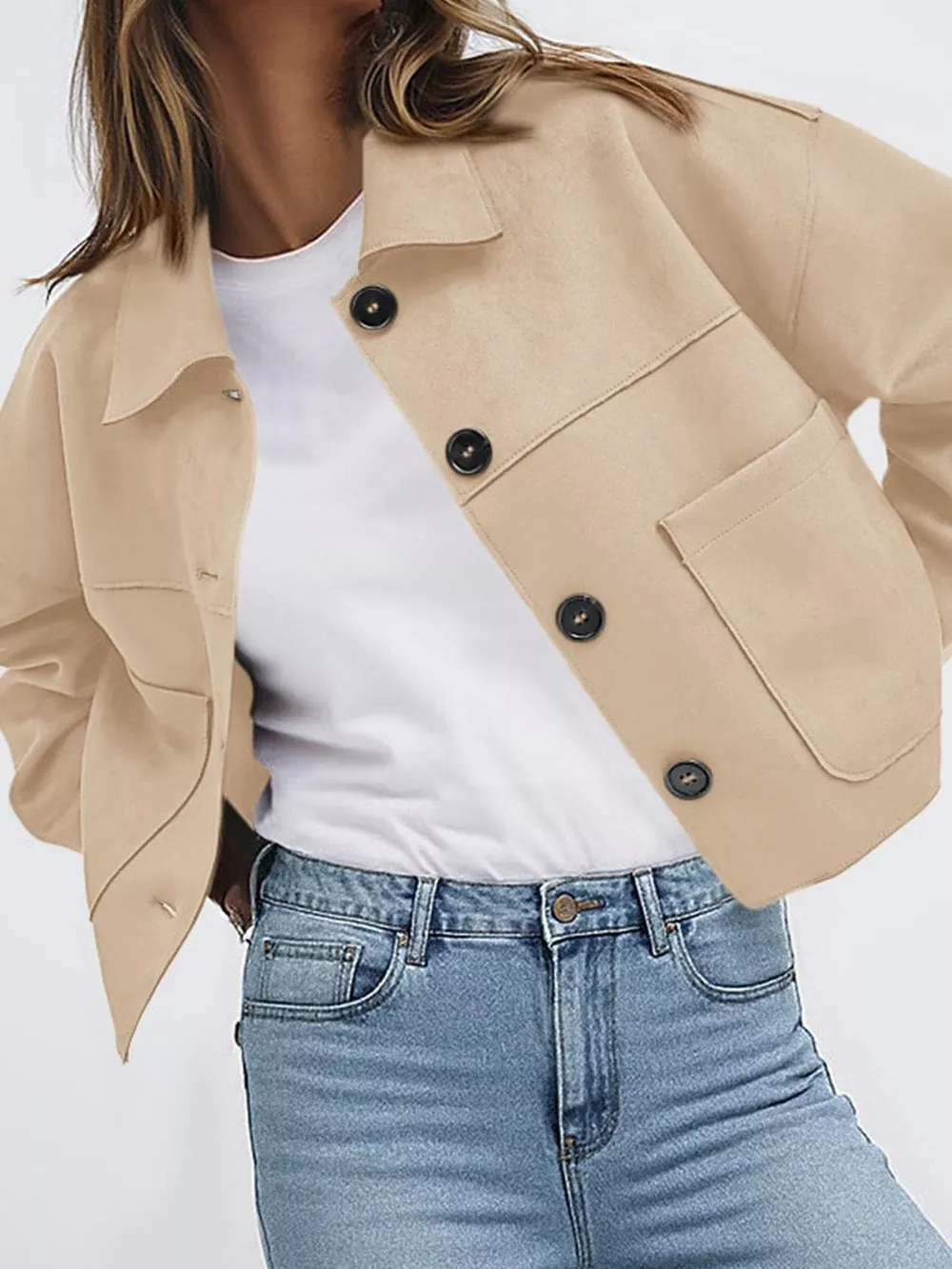 Button-Down Cropped Jacket, image 8