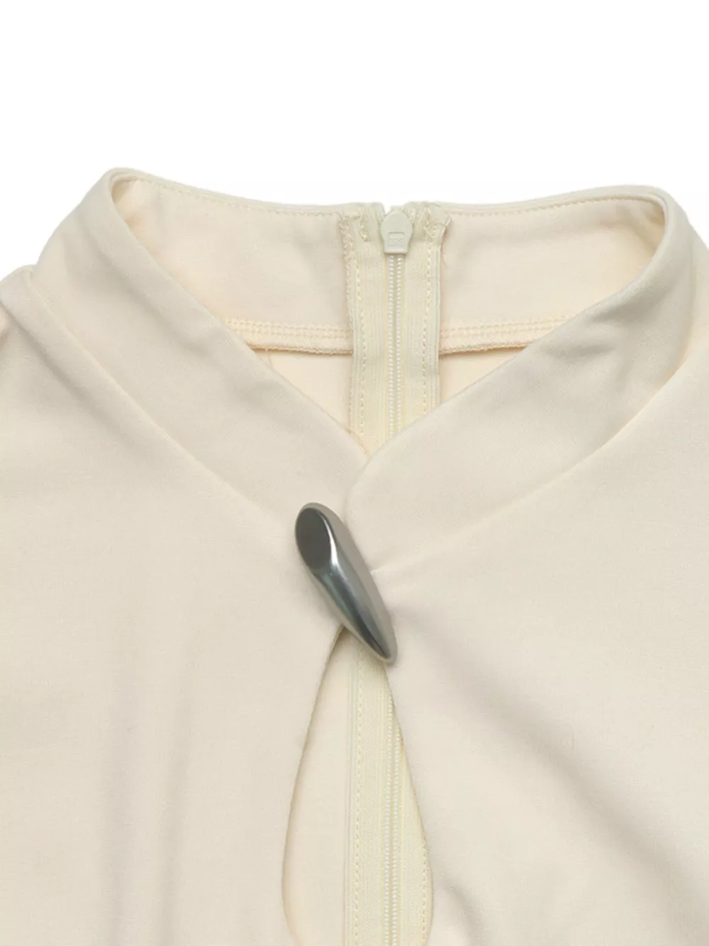 Keyhole Neckline Long Sleeve A-Line Mini Dress, image 10