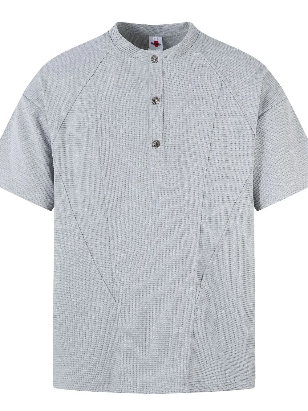 Men's Henley Structured Waffle-Knit T-Shirt, image 12