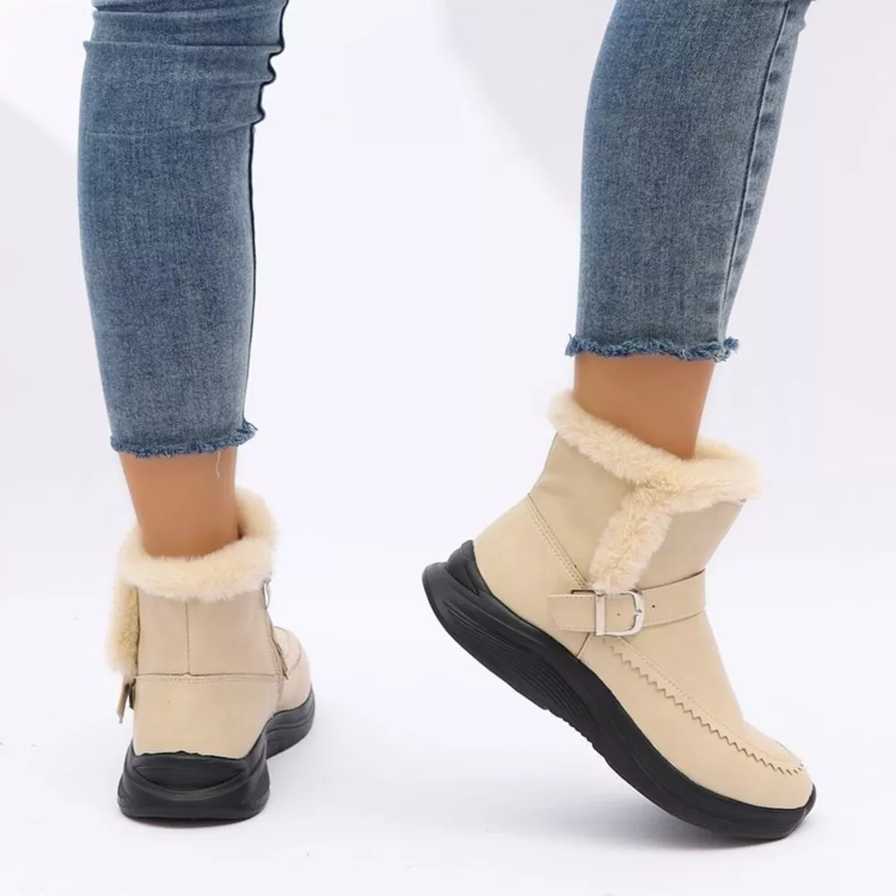 Faux Fur Buckle Boots, image 4