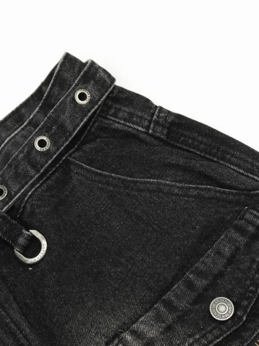 Men's Distressed Cargo Wide Leg Jeans, image 10