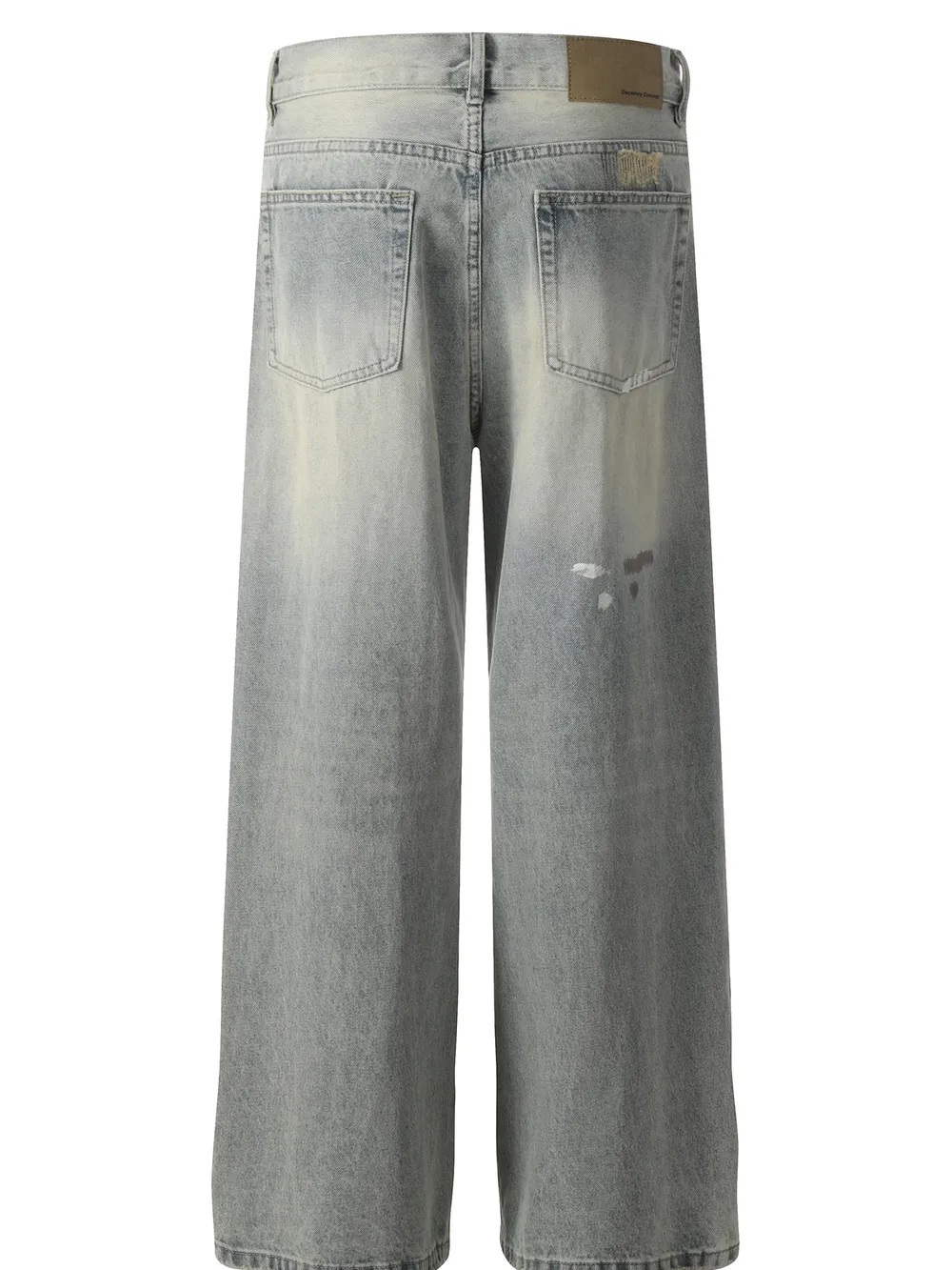 Men's Vintage Distressed Wide Leg Jeans, image 3