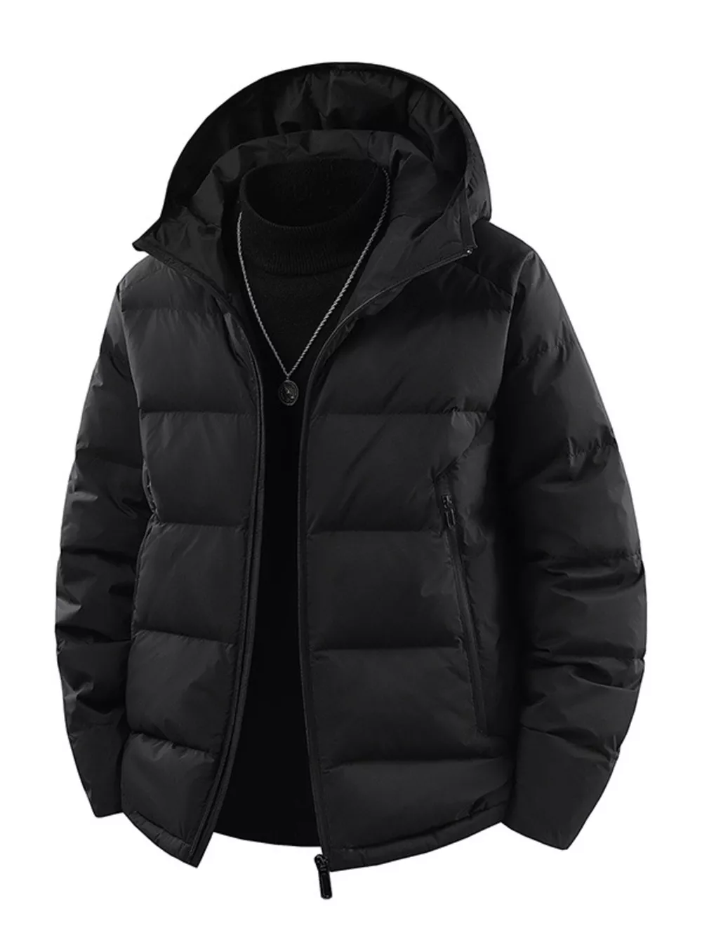 Men's Plus Size Hooded Padded Puffer Jacket