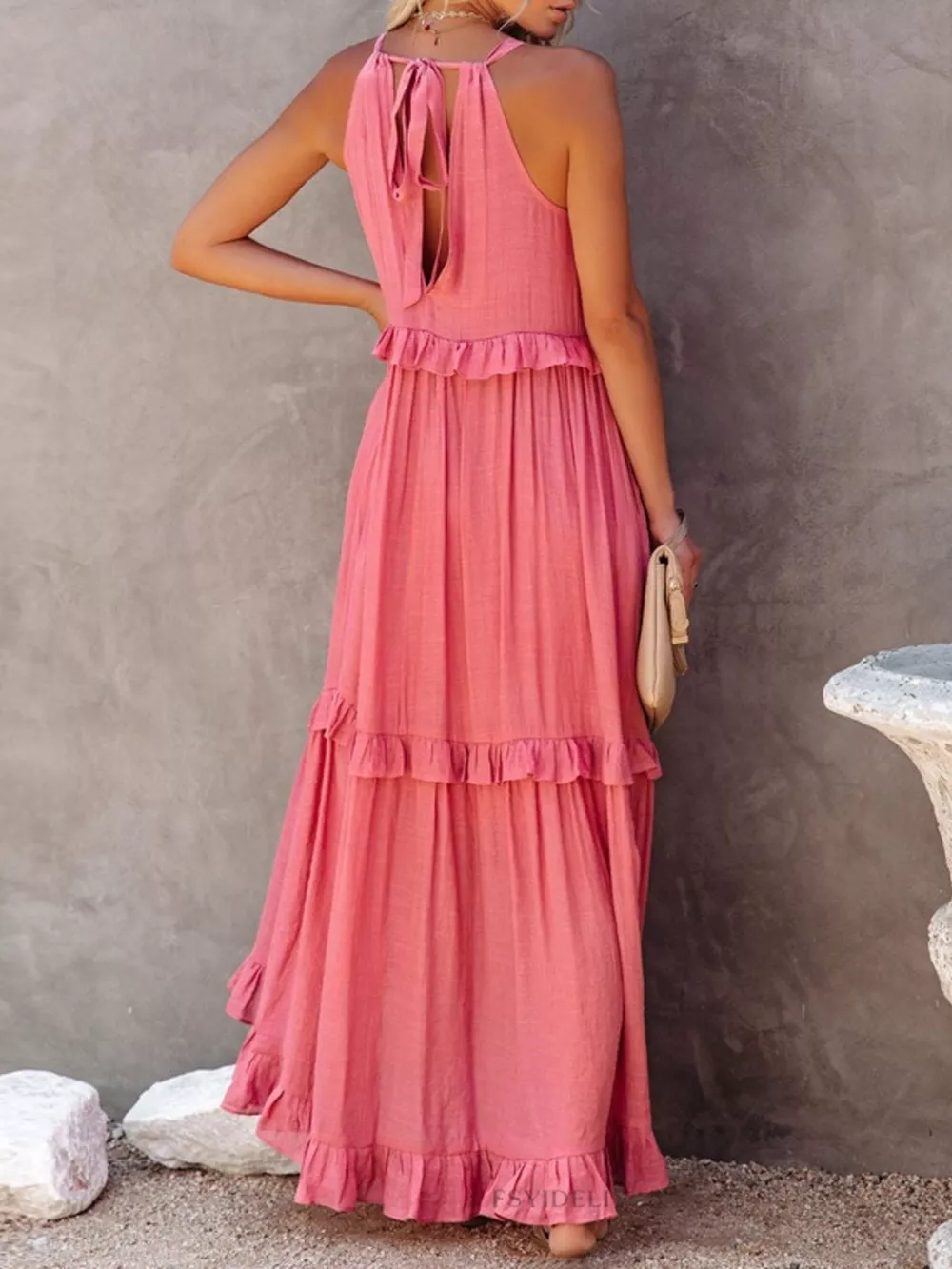 Ruffled Tiered Sleeveless Maxi Dress, image 4