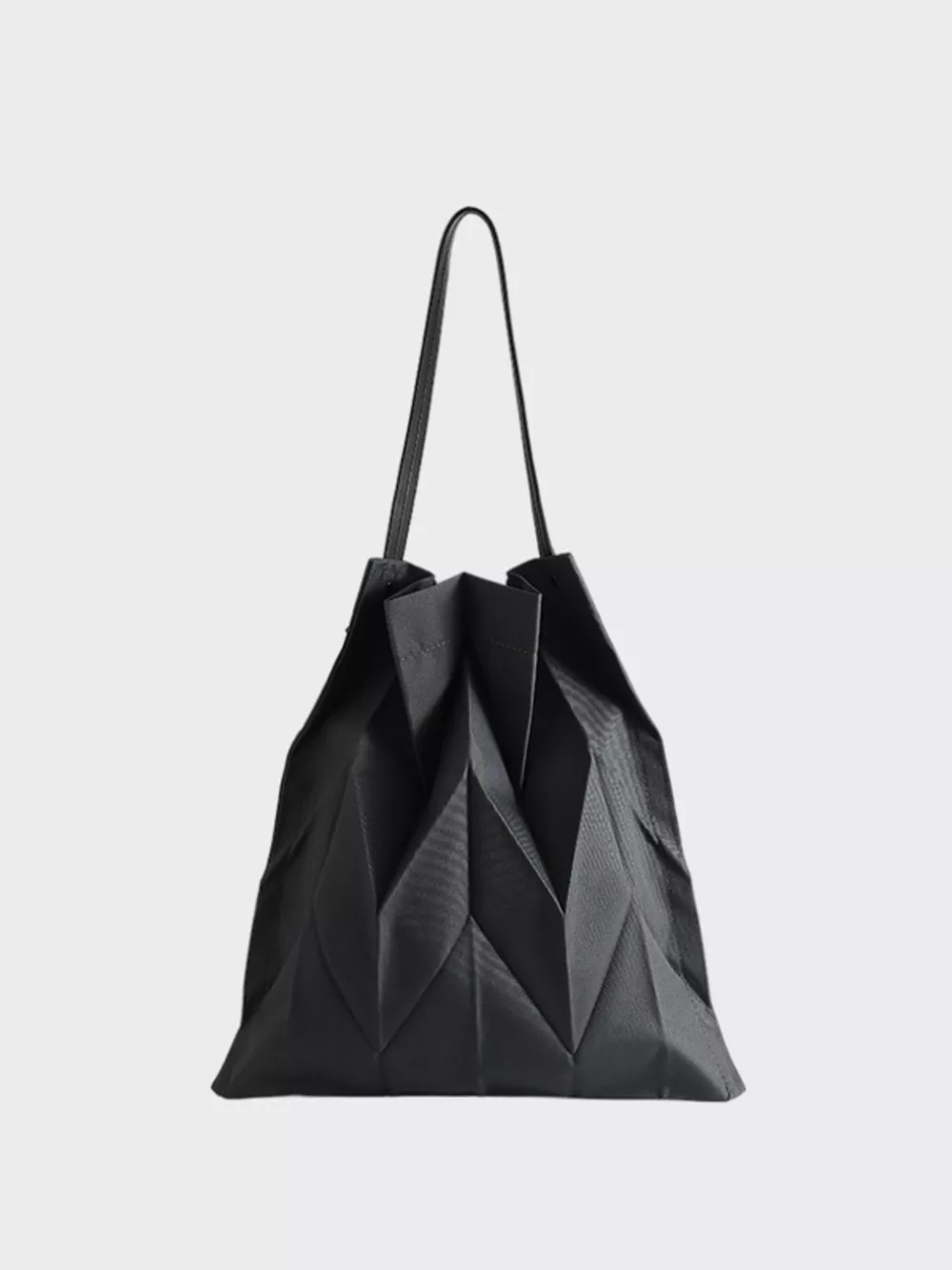 Minimalist Geometric Pleated Tote Handbag