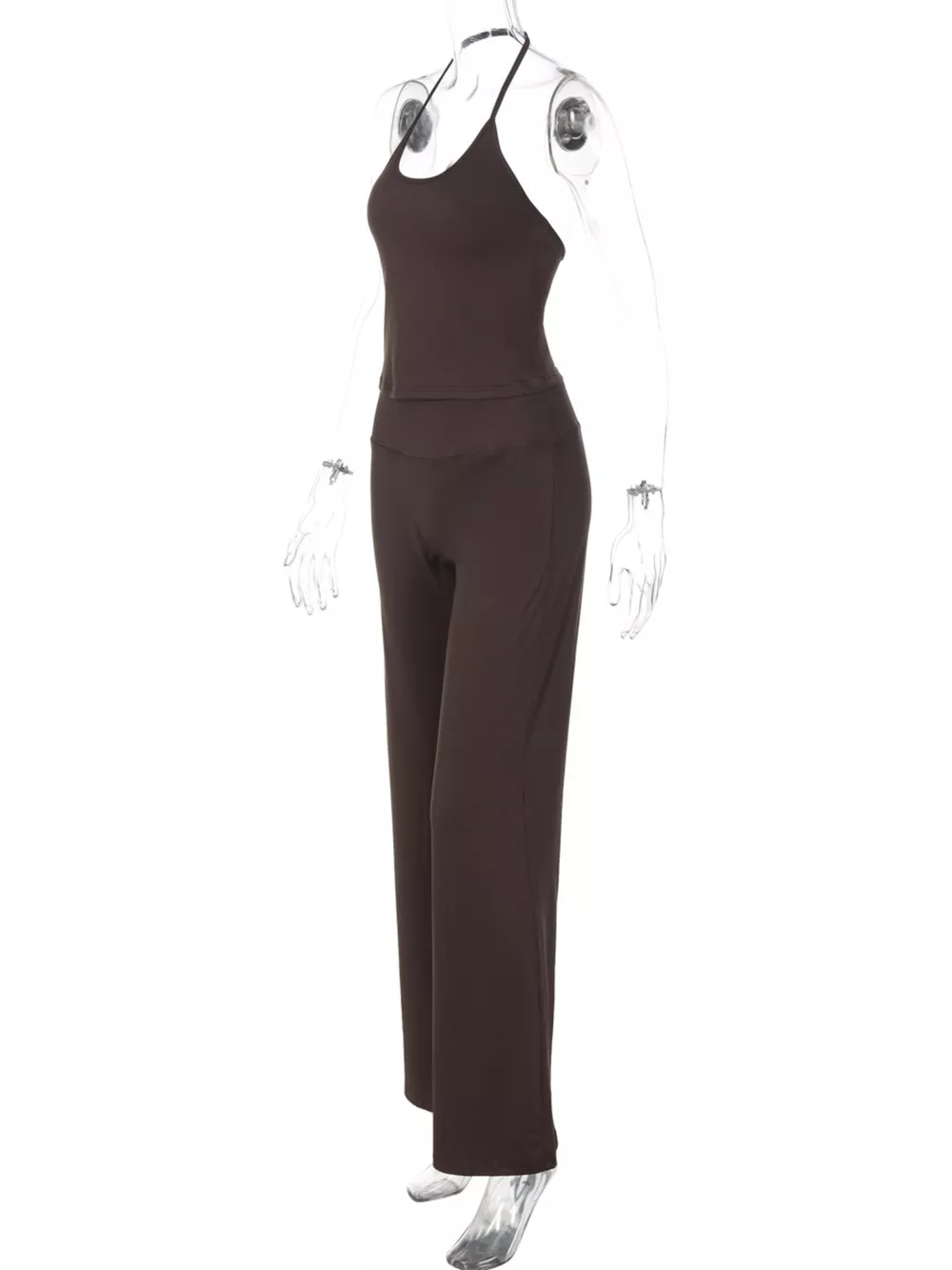 Halter Neck Crop Top and Pants Set, image 18