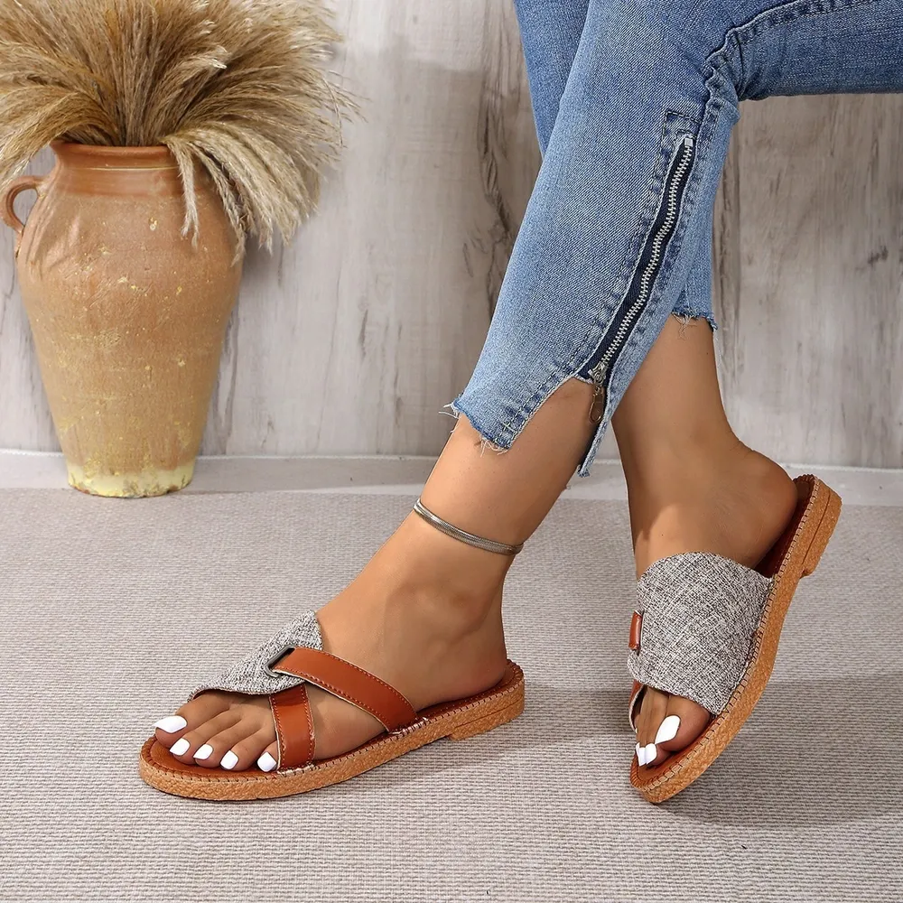 Casual Two Tone Sandals, image 6