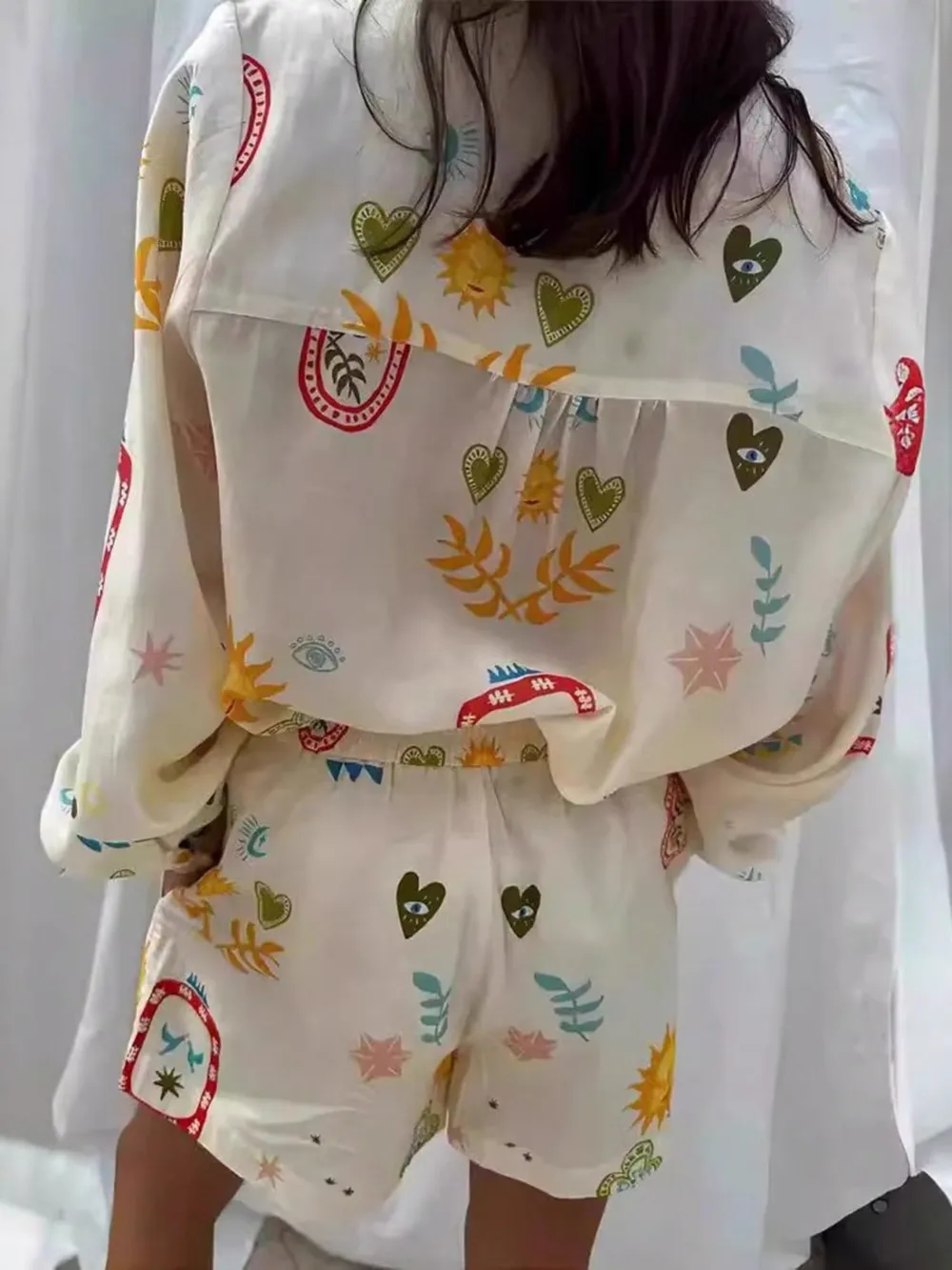 Button Up Long Sleeve Shirt and Shorts Set, image 4