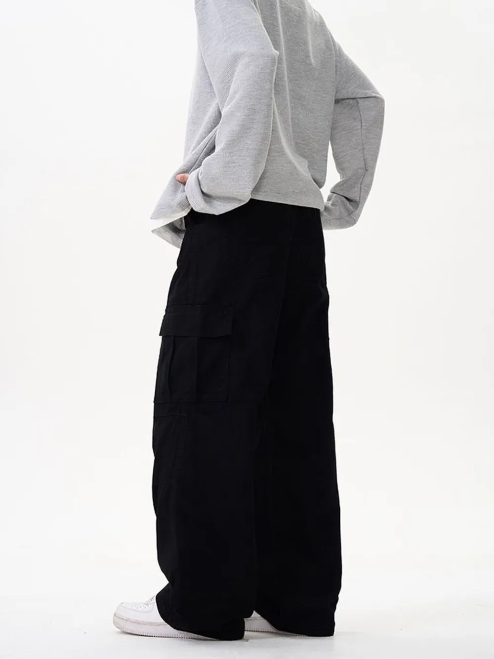 Men's Wide Leg Cargo Pants, image 11