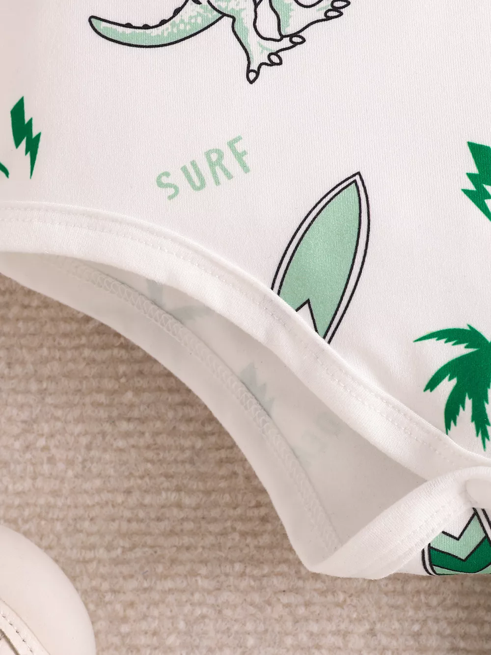 Children's Dinosaur Print Polo Bodysuit & Shorts Set, image 4
