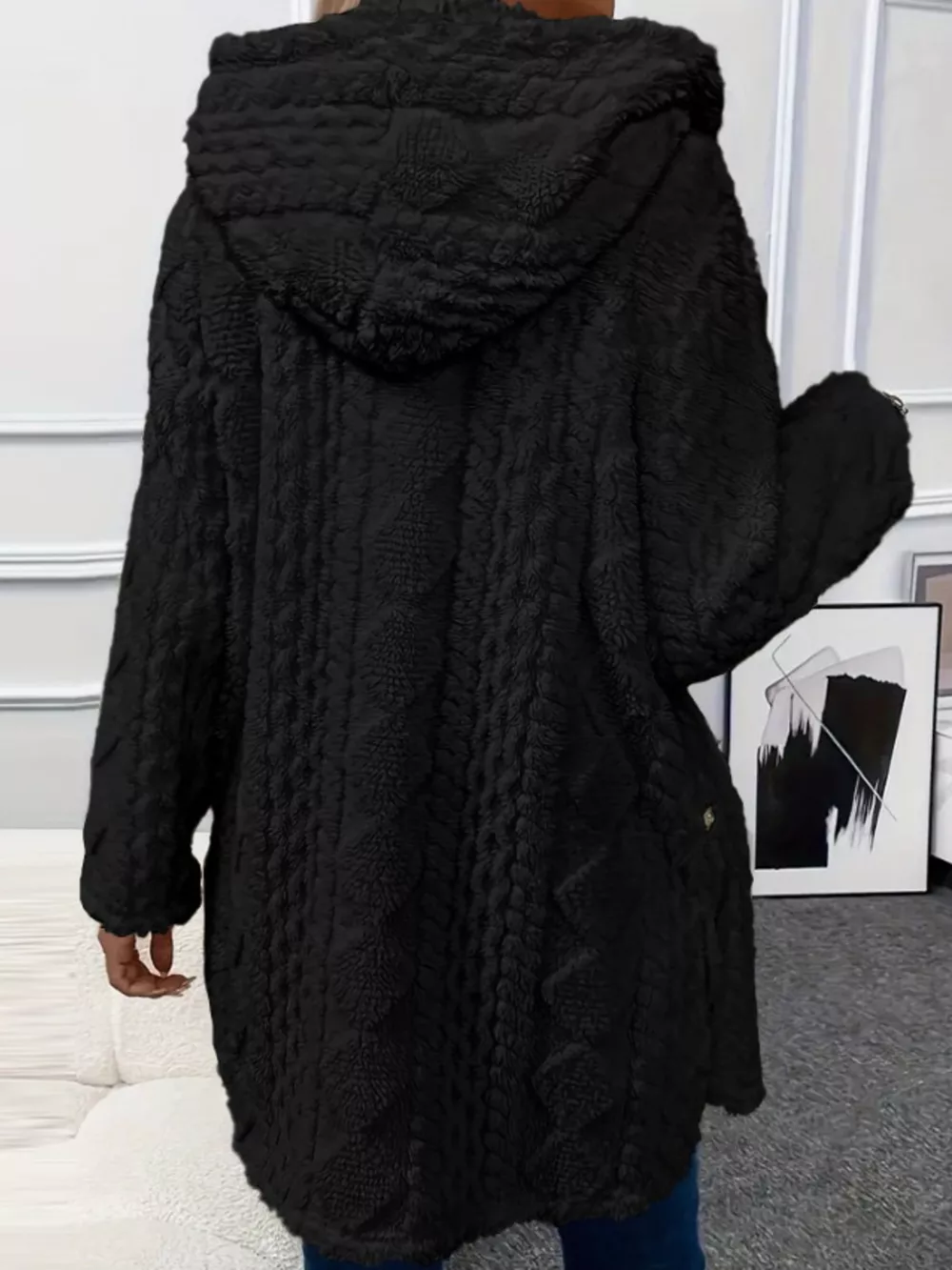 Full Size Button-Down Hooded Outerwear Plus Size, image 22
