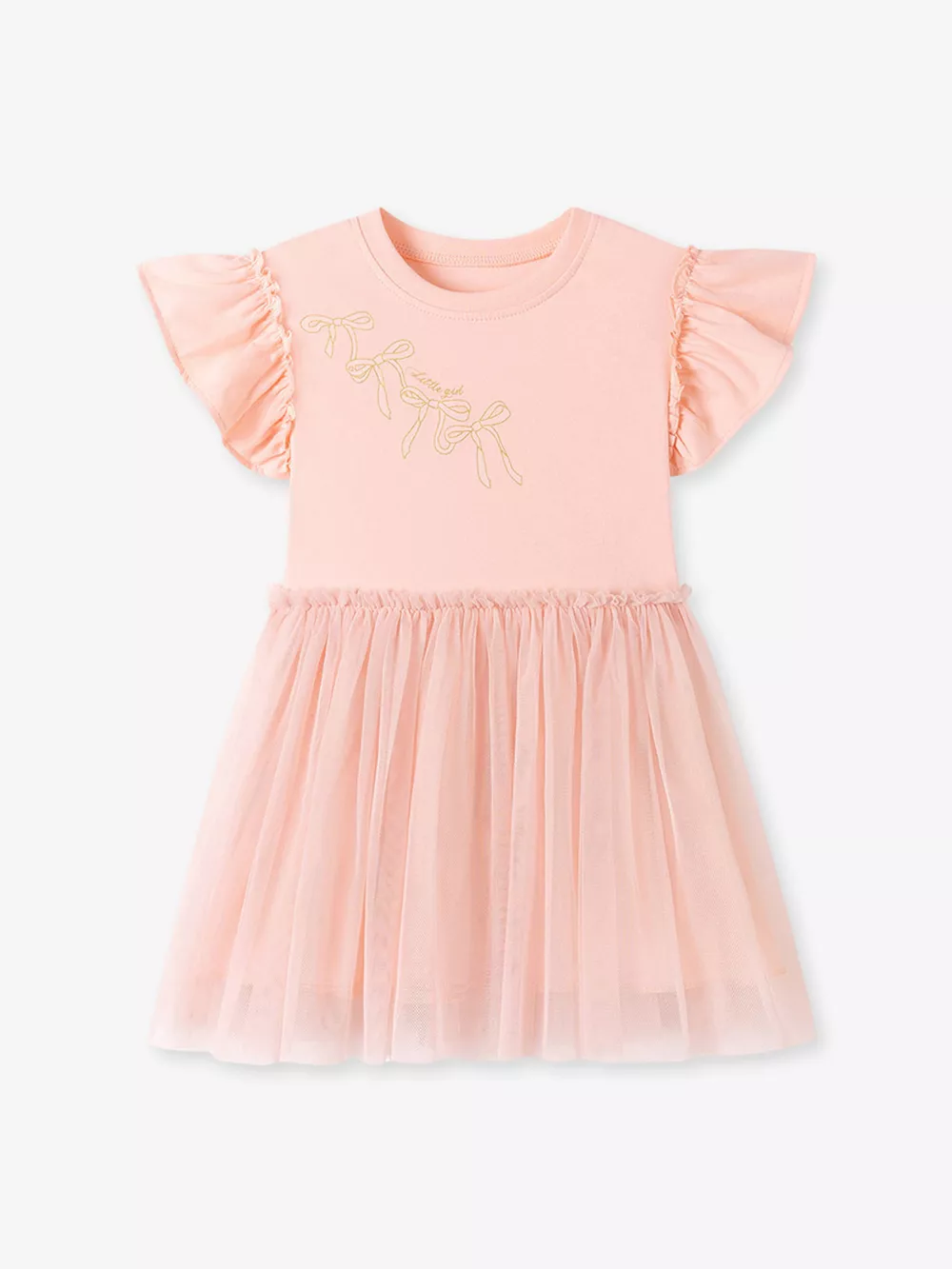 Children's Ruffle Sleeve Tulle Dress, image 4