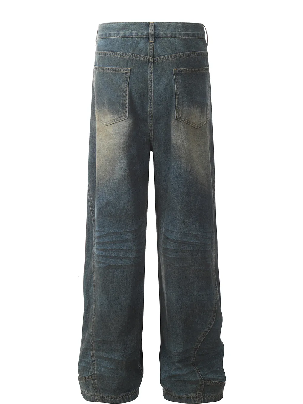 Men's Distressed Wide Leg Jeans, image 2
