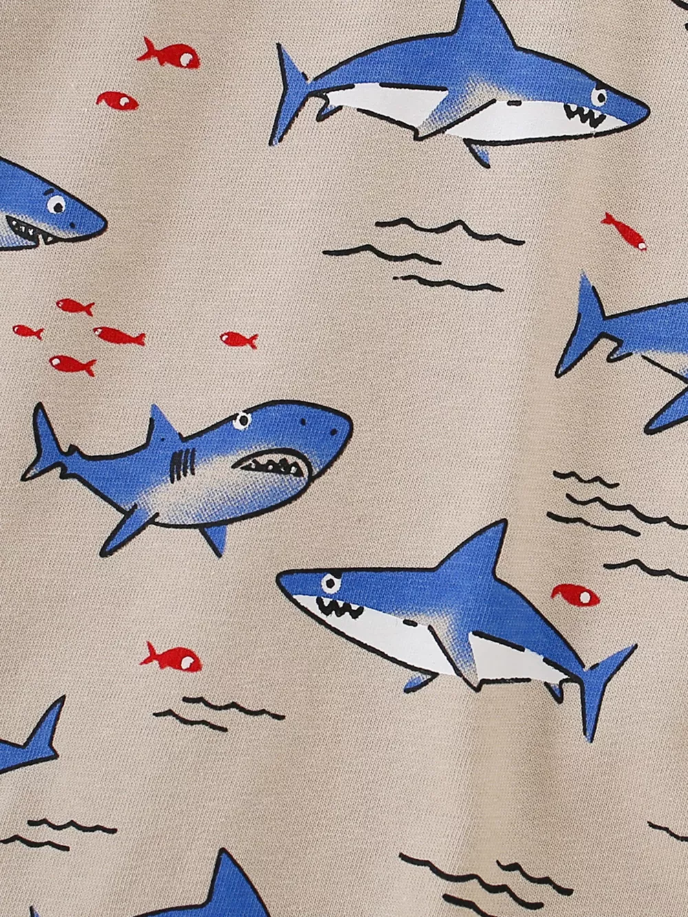 Children's Shark Print Crew Neck Short Sleeve T-Shirt, image 3
