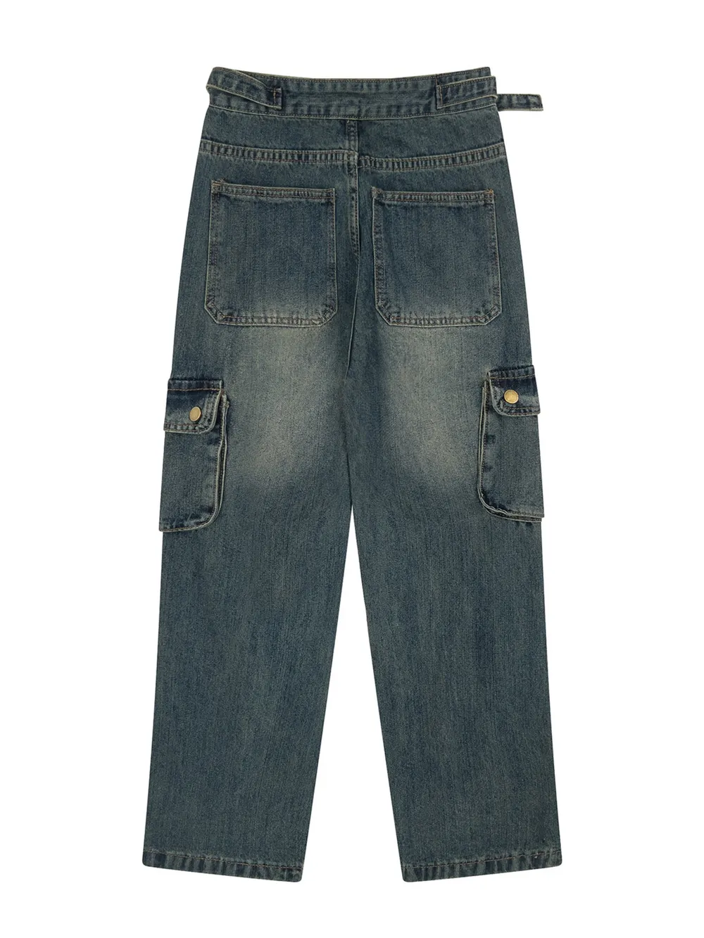 Men's Wide Leg Cargo Jeans, image 2