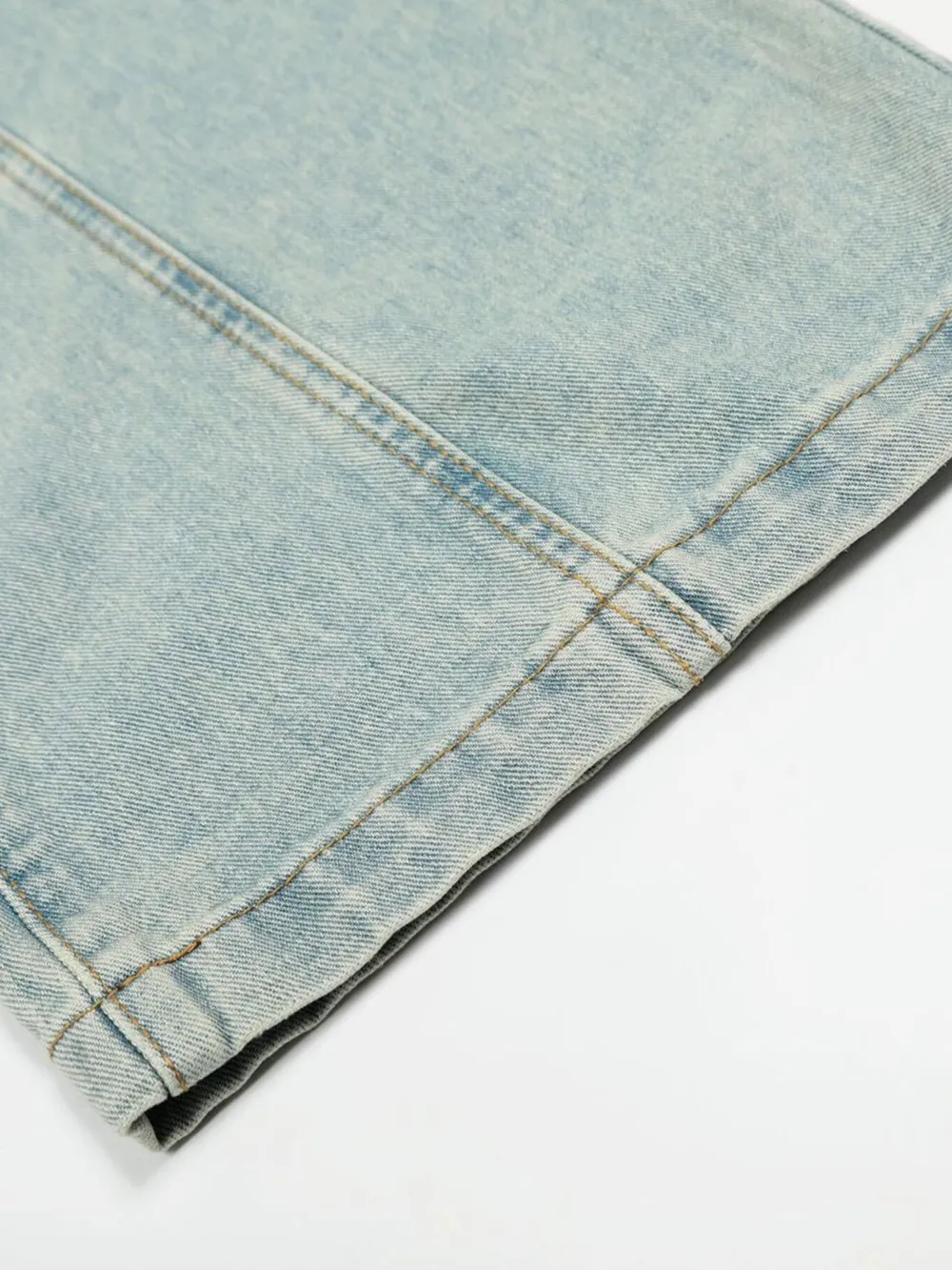 Men's Washed Wide Leg Jeans, image 6
