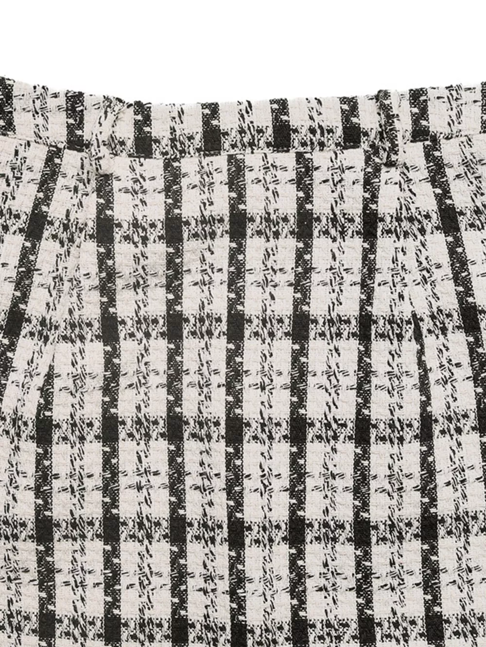 High-Waisted Tweed Plaid Midi Skirt, image 10