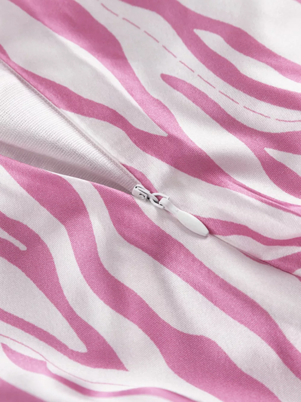 Satin Zebra Print Midi Skirt, image 17