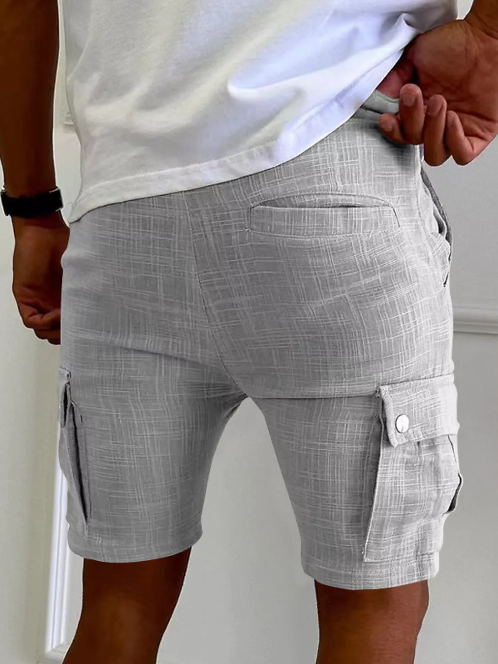 Men's Full Size Drawstring Casual Cargo Shorts Plus Size, image 9