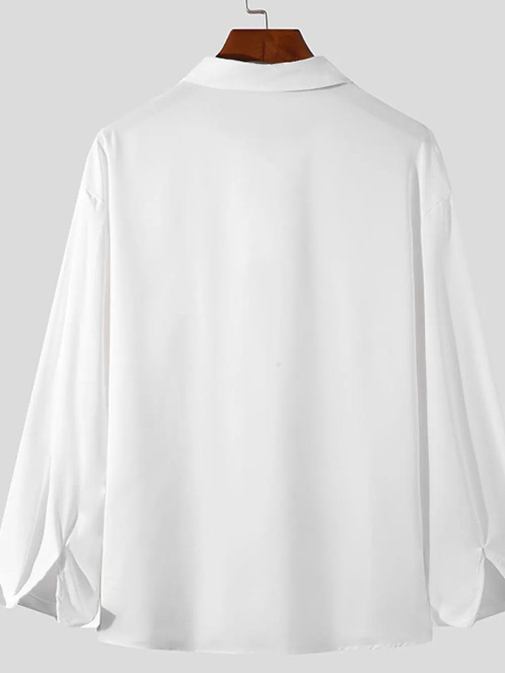 Men's Full Size Collared Neck Long Sleeve Shirt Plus Size, image 3