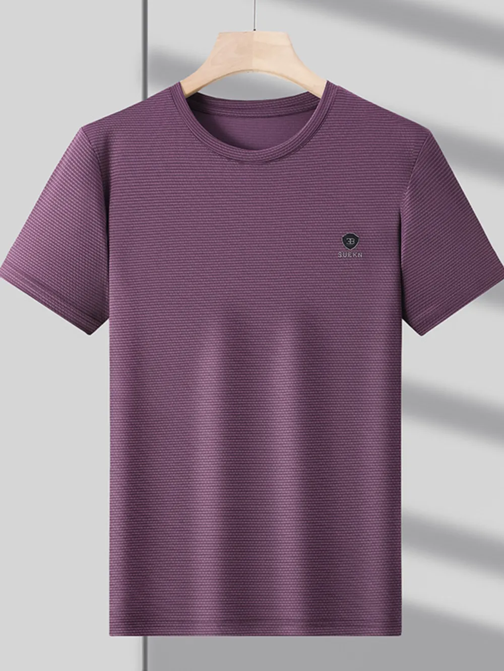 Men's Plus Size Classic Textured Basic Short Sleeve T-Shirt, image 5